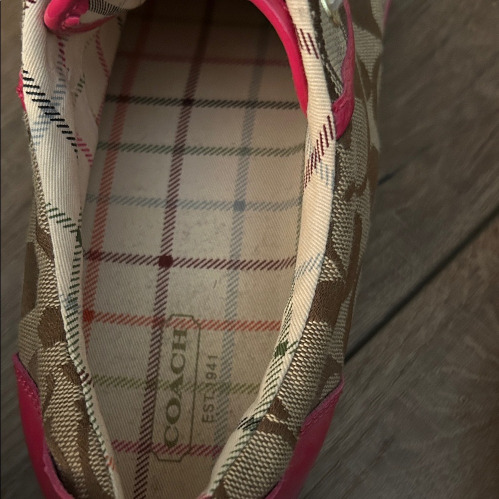 Coach Pink and Tan Sneakers - Picture 3 of 5